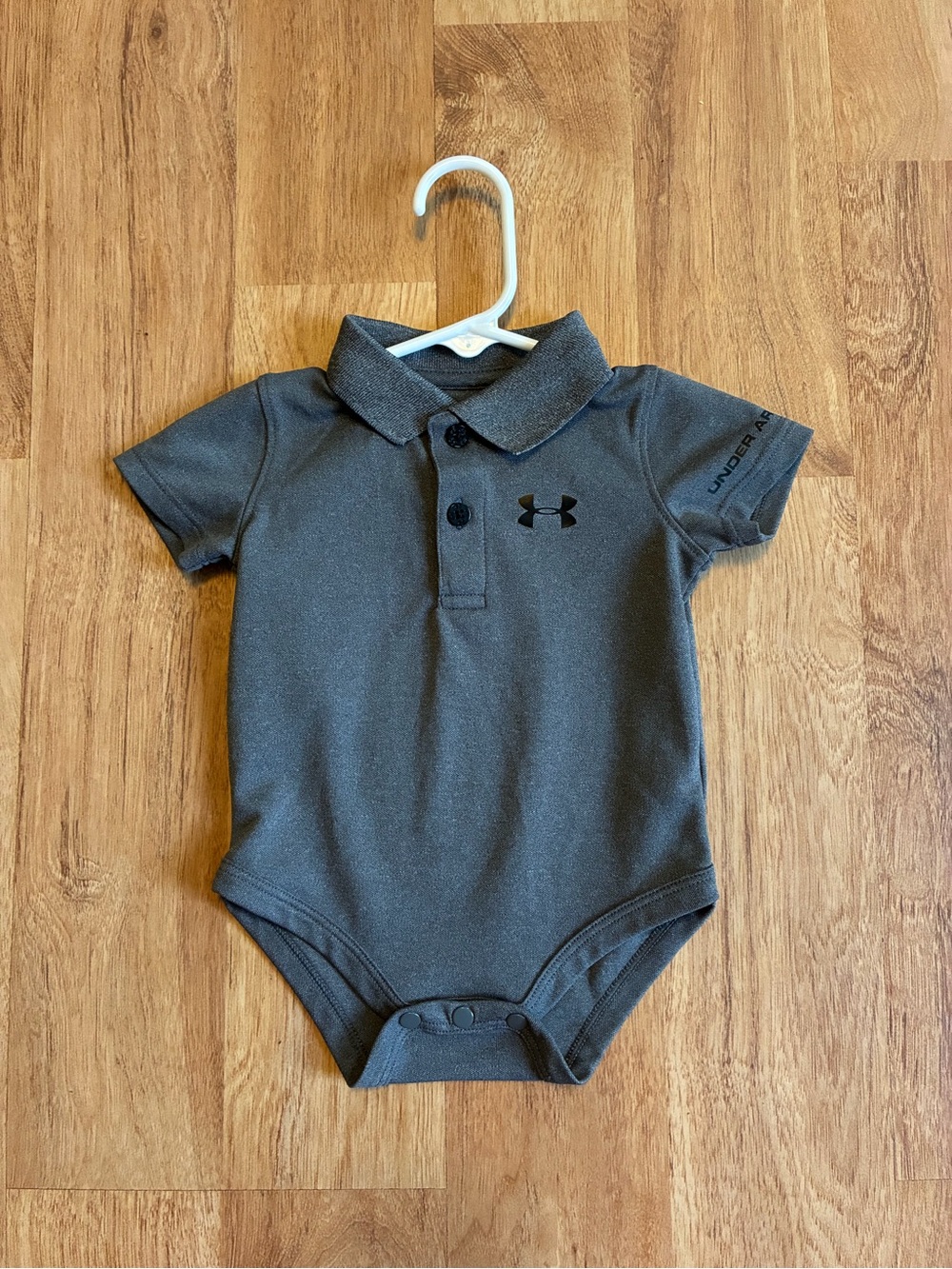 Under Armour Charcoal Gray Baby Polo Onesie